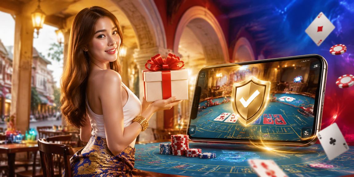 Wanita bermain Baccarat di kasino mudah alih mh377